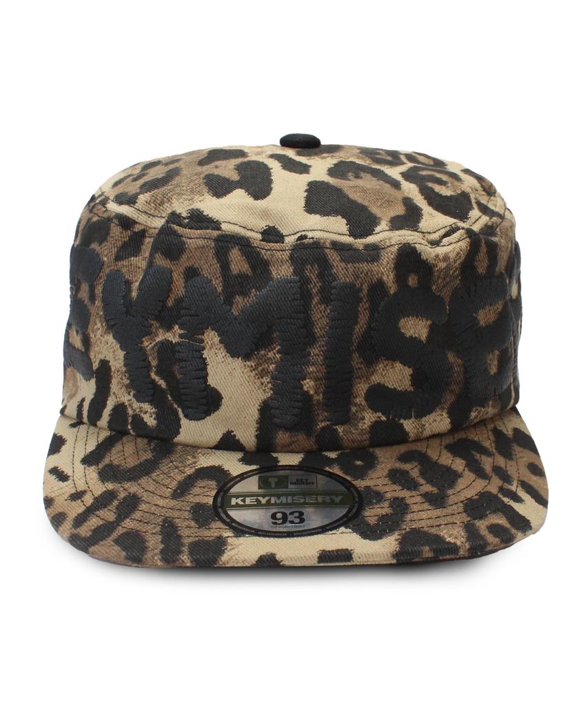 KEYMISERY Whisper Pillbox Cap (Leopard)