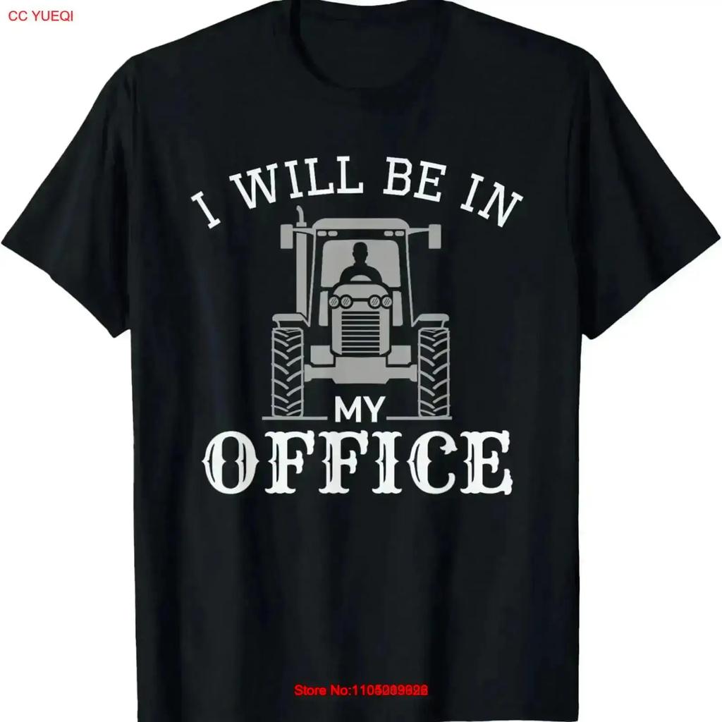 I will be in my office tractor driver farmer dad farming T Shirt vintage Washed fashion Soft Top For Everyday Wear Stretched
