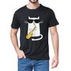 Oversized Casual Tee Clothing Streetwear Unisex 100 Cotton Funny Cat Shirt Saxophone Music Gift Men TShirt