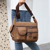 Pánské plátěné kabelky crossbody Multifunkční kabelky Kabelky na rameno na pevný zip Kabelky s jedním popruhem