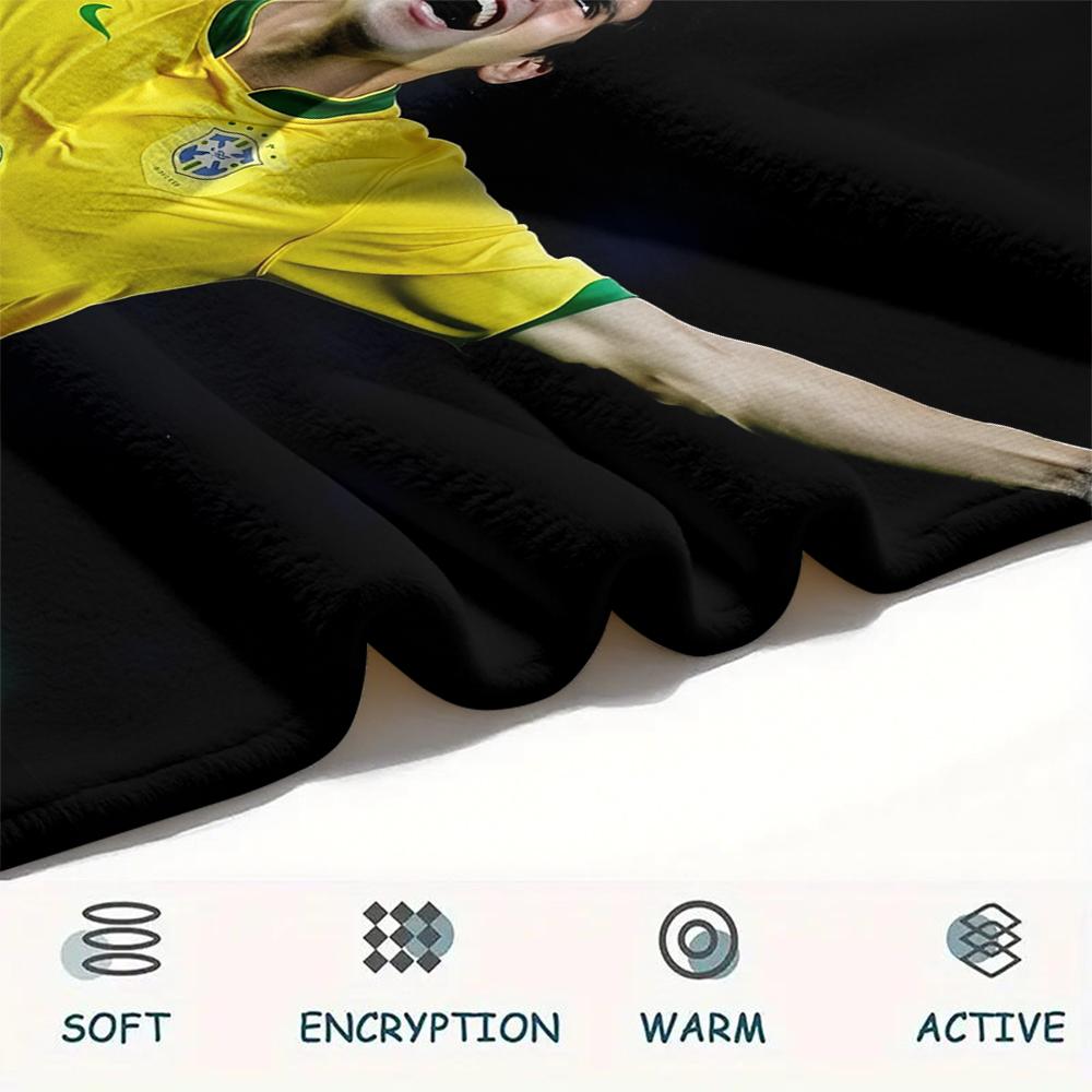 Brazilian footballer Kaká pattern Flannel Blanket, High quality Comfortable for All Seasons, Home Decor, Warmth and Comfort, Perfect for Gifts.