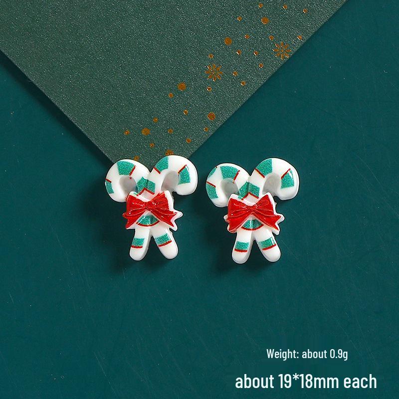 DIY Cartoon Weihnachtsmann & Rentier Harz-Accessoires für Handyhüllen & Haargummis
