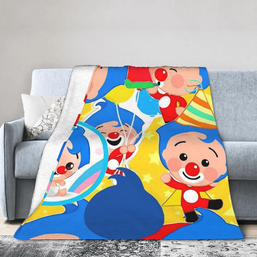Clown P-Plims Cartoon Muziek Deken Fleece Nieuwigheid Warme Plaid Dekens voor Stoelbekleding Bank Zomer,