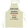 Kitchen Apron - Maelie Doesn't Exist - Breton Print - Durable Cotton - Printed In France