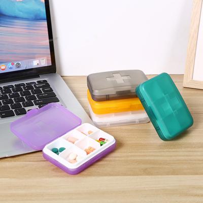 Organization Convenient Small Waterproof 6 Grids Pills Dispenser Case Pill Case