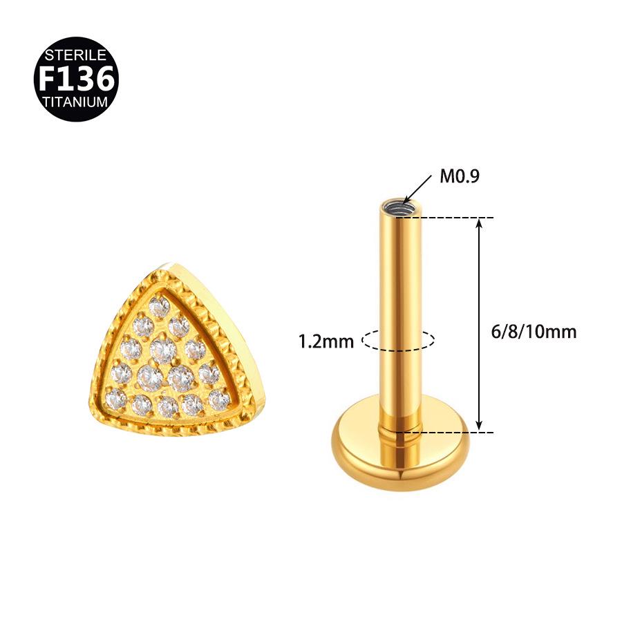 F136 Titanium Zircon Pendant Tragus Stud Cartilage Piercing Jewelry