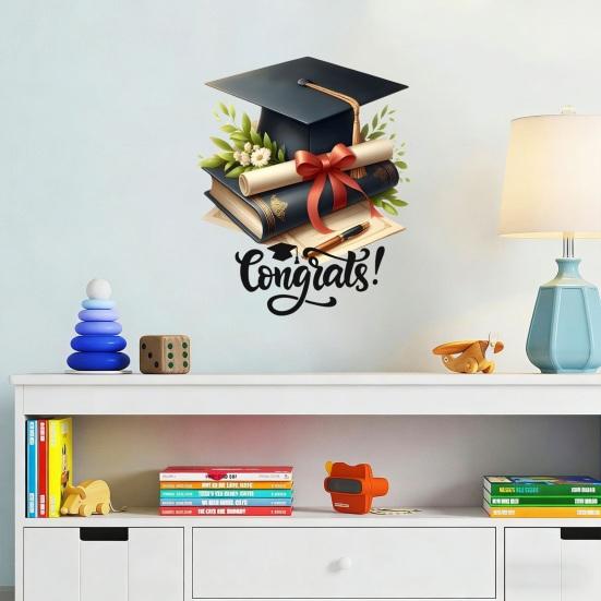 Congrats Grad Sign for Backdrop Class of 2026 Graduation Congratulation Wall Decals for Grad Party Decorations Photo Props