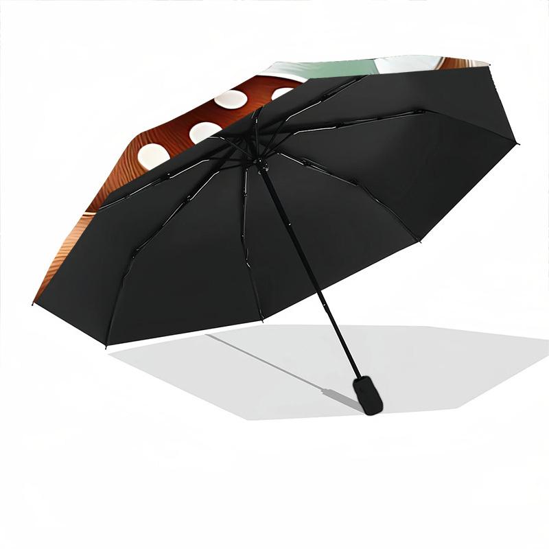 1pc Winter Deer Automatic Folding Umbrella   Compact 8 Rib Design, Durable Iron Frame for Travel, Outdoor,  A0920084