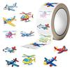 Rouleau de 500 Autocollants Avion Dessin Animé Rouleau d'Autocollants Avion Mignon Étiquettes Autocollants Récompense Autocollants Esthétiques Avion Décorations
