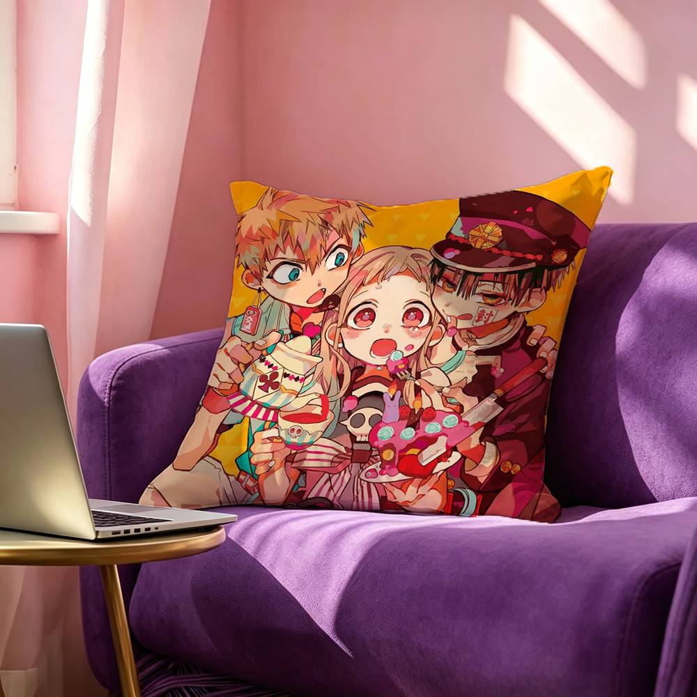 Minamoto Kou Yashiro Nene Hanakokun Character Square DoubleSided Printed Pillow Case Bedroom Bedside Pillow Sofa Cushion Cover