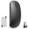 Bluetooth Wireless Mouse with Optical 3dpi High Ambidextrous TELEC Compatible with Type-C Rechargeable, 2.4GHz Sensor, Switchable, Silent, Slim,