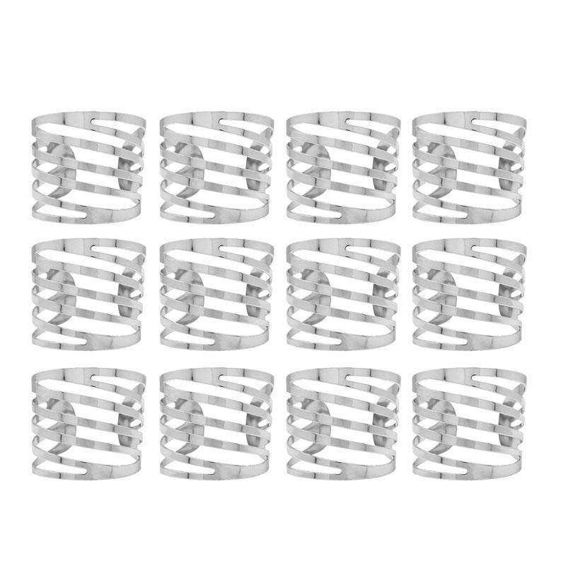 12Pcs/Set Serviette Napkin Rings Holder Buckle Wedding Dinner Towel Party Table