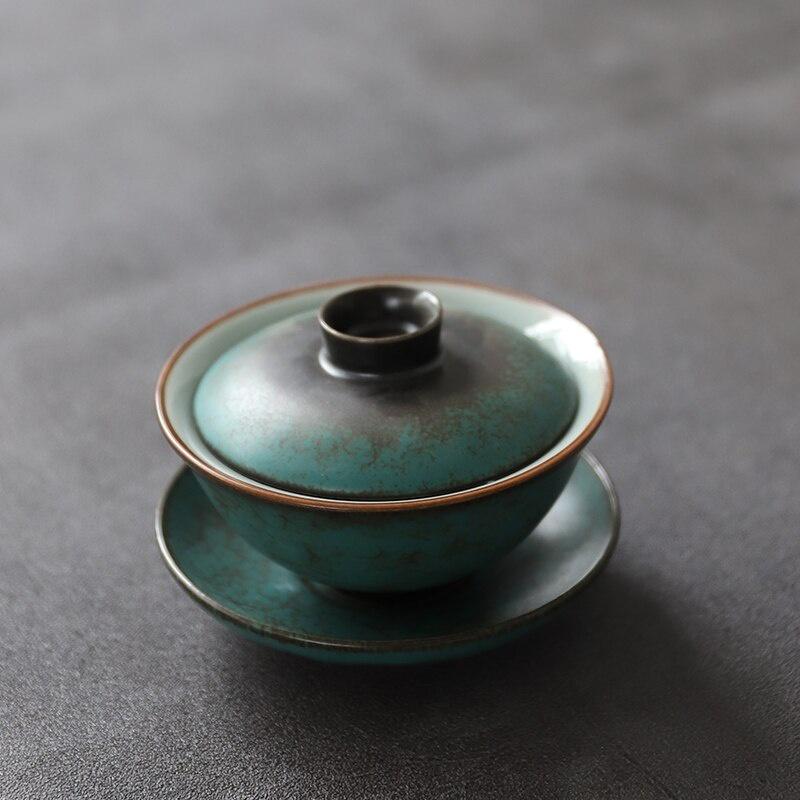 Keramische Dekselkom Vintage Theekom Japanse Stijl Theekom