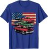 Patriotic American Flag Vintage Muscle Car T-Shirt