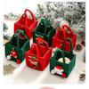 Christmas Felt Gift Bag For Holiday Apples Reusable Hand Carry Storage Container With Festival Decorations