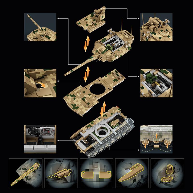High-Quality 2222Pcs Design Style High-Quality 100 High-Quality Main High-Quality Battle Armored combat vehicle High-Quality No.97033 Construction