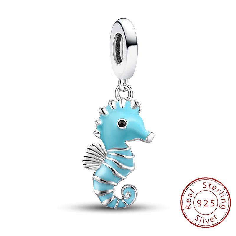 Copper Metal Seahorse Firefly Sausage Dog Luminous Charm Bead Component Bead Component Compatible With Do It Yourself Bracelet High Quality Fine