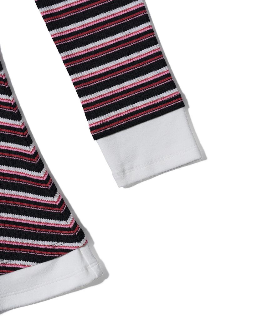 Yuhee Stripe Off-Shoulder Dress Pink