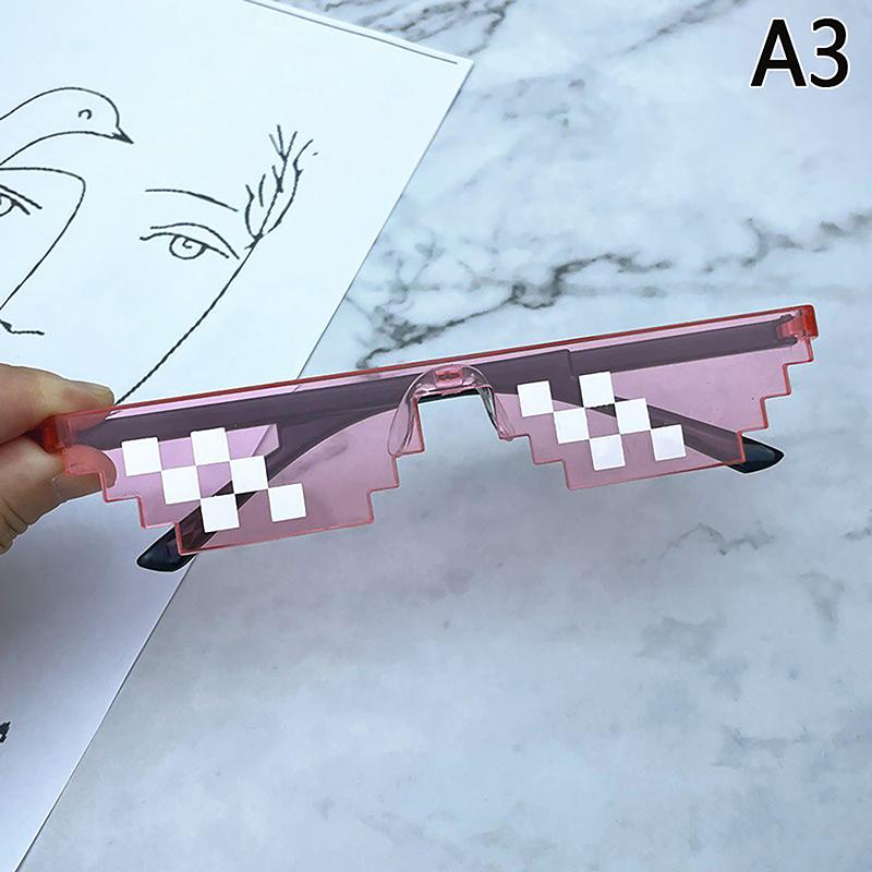 Retro Men & Women Birthday/Party Favors Gamer Robot Sunglasses Pixel Mosaic Sunglasses Thug Life Sunglasses