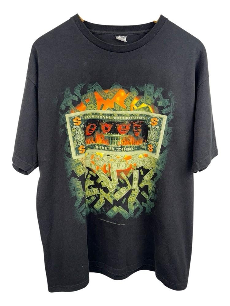 Vintage Cash Money Millionaires Rap Tee Shirt Black Cotton All Size HRT121 Unisex T-Shirt