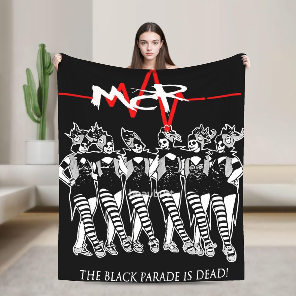 My Chemical Romance Blankets Punk Music Flannel Funny Breathable Throw Blankets for Bedspread Decoration