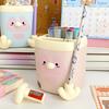 Pencil Holder with Cutter Large Roller Pen Capacity Storage Penguin Design Multifunctional Organized Pencil