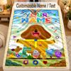 Flannel BlanketHey Duggee Custom Name Text Personalized Soft Warm Throw Blanket Home Decor Gift