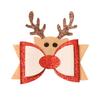 New Children's Christmas Hairpin Bow Red Santa Snowman Deer Hairpin Headwear Girls Kids Hair Accessories