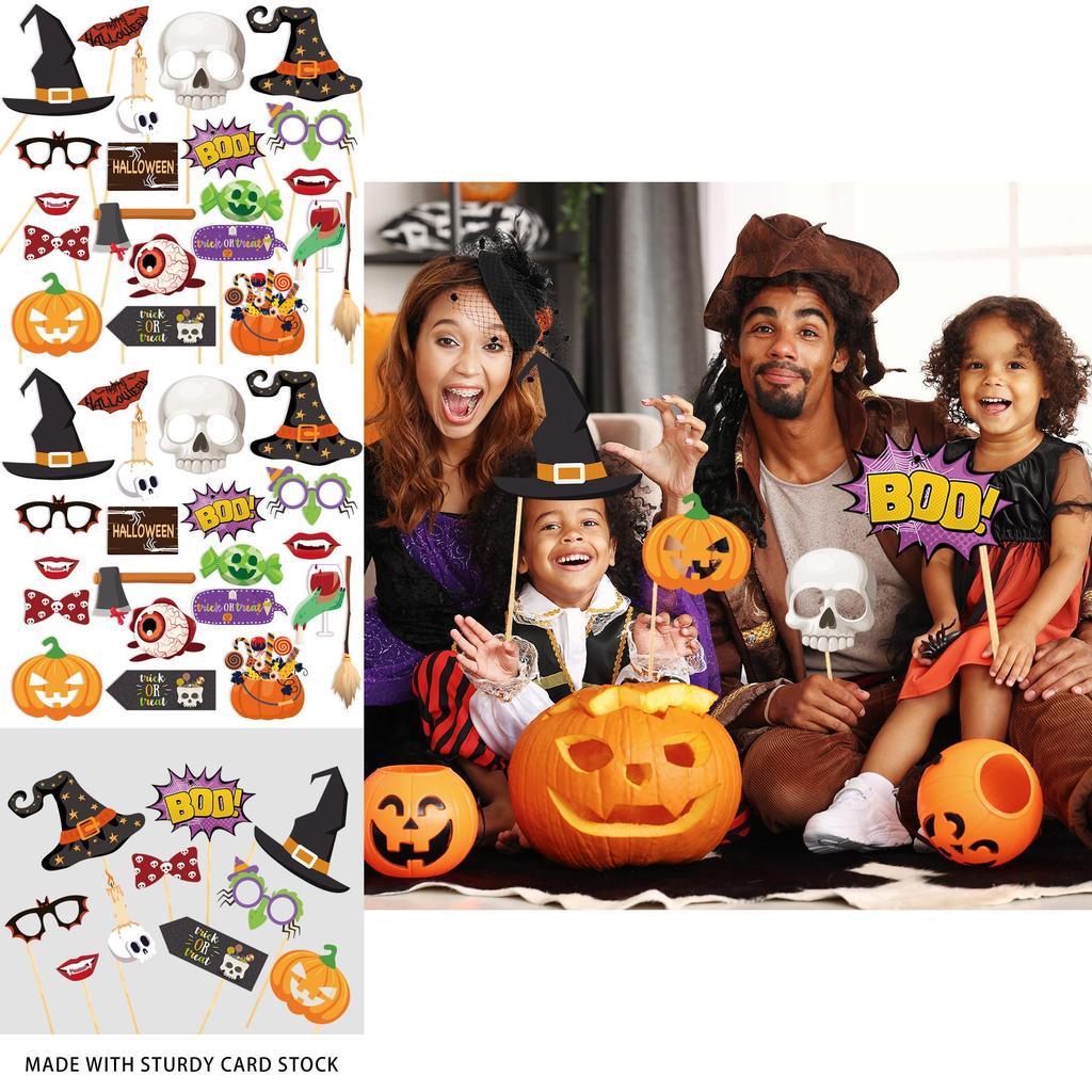 Halloween Skelett Kürbis Foto Requisiten Mit Papiermaterial Für Partydekoration