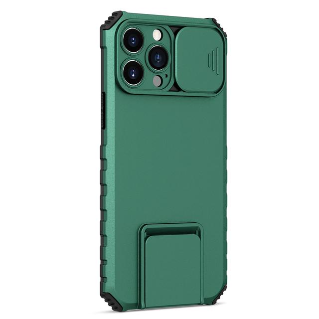 Armor Shockproof Slide Lens Camera Case for Iphone 14 Plus 14 13 12 11 Pro Max XS XR Kickstand Holder Cover Hard Shell