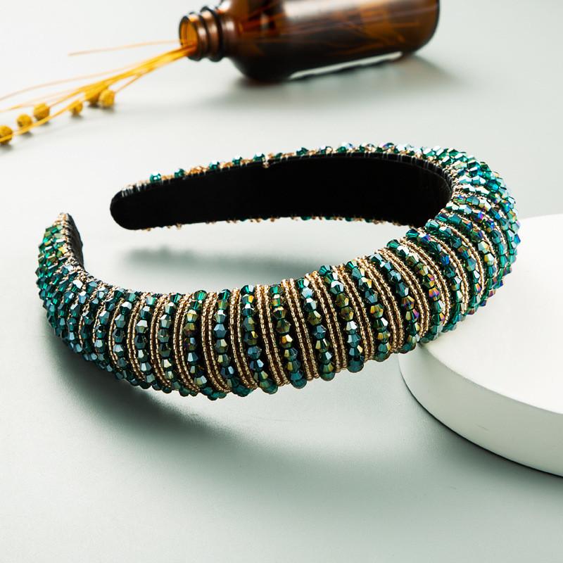 Accessories Hand-Woven Fashion Hair Tie Beads Headband Female Sponge Simple Hair