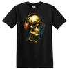 Skull Headphones Graphic T Shirt Urban Streetwear Dark Art Tee