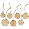 Wood Slices - 35 To 45 Mm - 7 Pcs - White