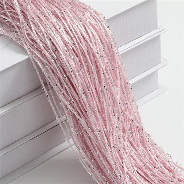 Door String Curtain 300cmX300cm Shiny Tassel Flash Line Door Window Curtain Valance Divider Decorative for Party Bedroom Wedding