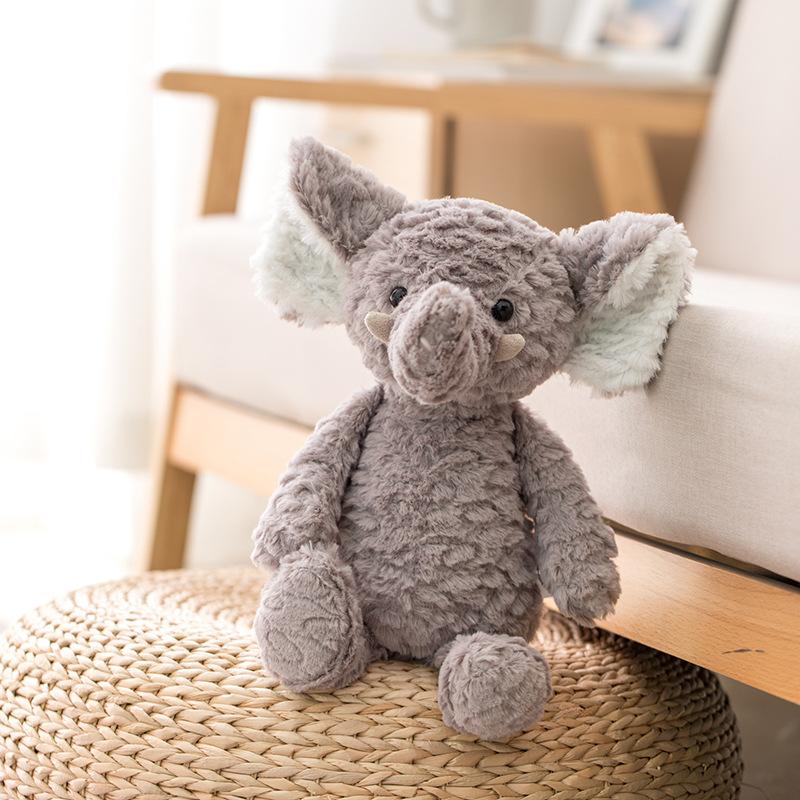 High Quality Soft Long Legs Bunny Grey Bear Dog Elephant Unicorn Stuffed Cartoon Animals Baby Appease Toy Doll Toy for Children