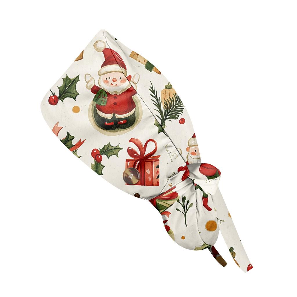 Modische Arbeitsmütze mit Weihnachtsdruck, lässige Damen-Pferdeschwanzmütze, Waschmütze, Baotou-Kappe