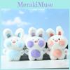 Charming Pink And Blue Plush Bunny Doll Cartoon Keychain Soft Toy For Bags