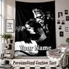 Custom Tapestry Wall Hanging, Bride of Frankenstein Personalized Name Text Home Wall Decor