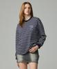 KITTY POTTERY Simple Logo Embroidered Striped T-Shirt Ivory & Black