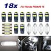 18pcs LED Lamp Bulb Car Interior Light Accessories Kit For Honda Pilot 2009-2015