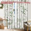 2pcs, 2D FLAT PRINTING Curtains (Without Rod) Botanical Bliss Holiday Printed Curtains Fabric Curtains Decorations Inside