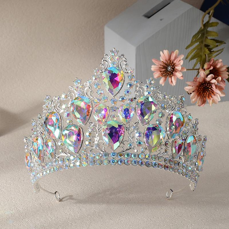 Hair Accessories Retro Bridal Baroque Alloy Rhinestone Wedding Dress Banquet Headdress Crown Wedding Jewelry