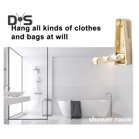 Foldable Wall Hook Strong Load-bearing Sturdy Construction Easy Installation Towel Coat Hanger Multifunctional Hook