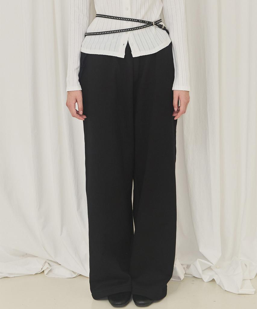 Alkialka Frill Wide Pants (Black)