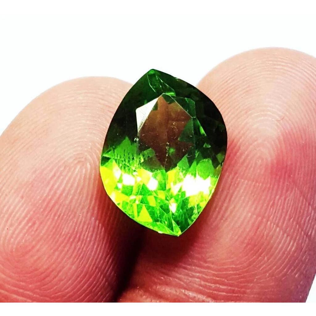 Natural Green Peridot Fancy 10.40 Ct Rare Certified Loose Gemstone