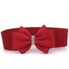 Women'S Elastic Bow Belt Wide  Stretch Belts Ladies Wide Wedding Party Waistband For Dress Jeans