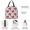 Lunchtaschen für Männer Frauen Bulldogge Hund Thermokühltasche Tragbar Schule Tier Oxford Lunchbox Handtaschen