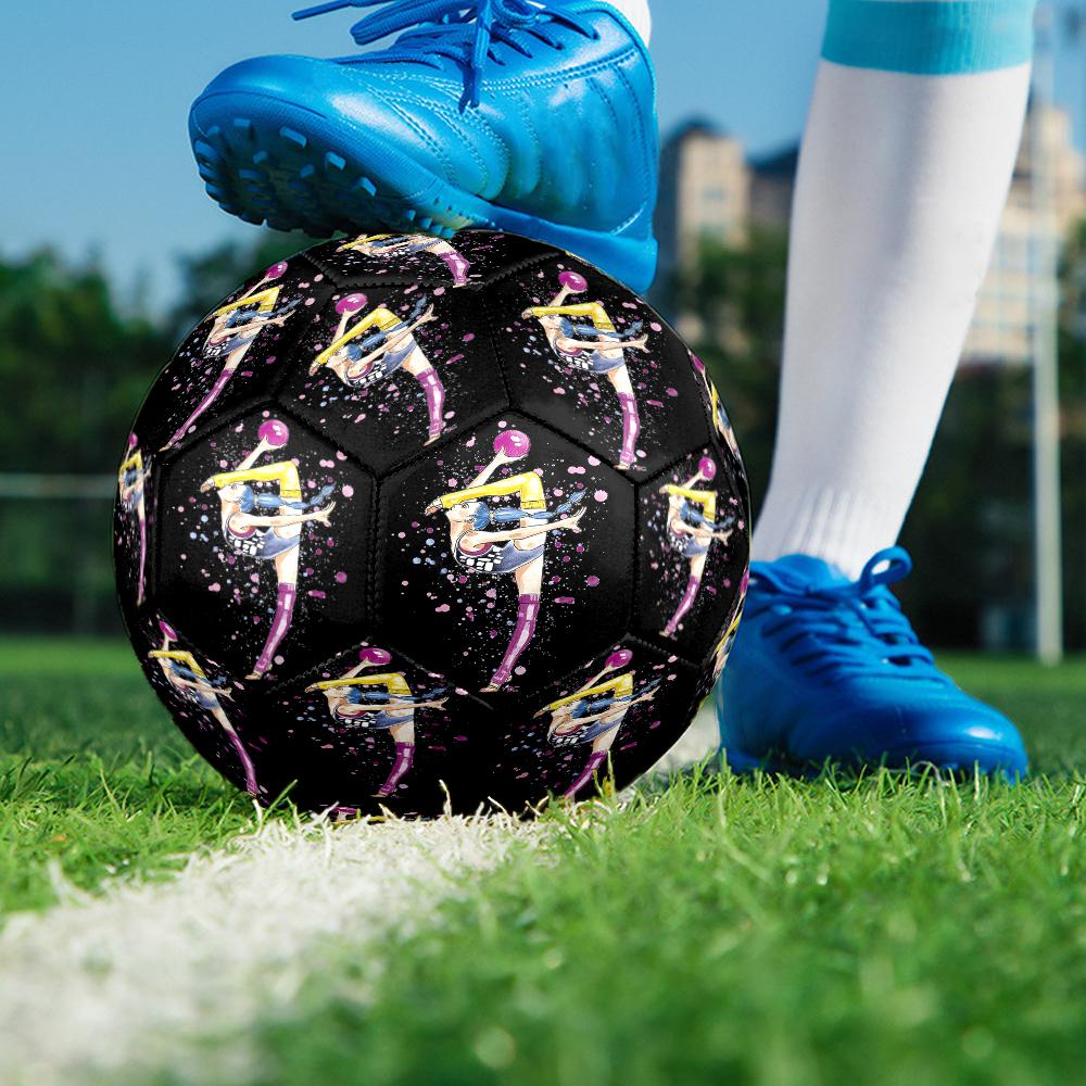 Gymnastics Theme Size 5 Soccer Ball, Suitable for Both Indoor and Outdoor Matches, a Gift Suitable for Everyone.