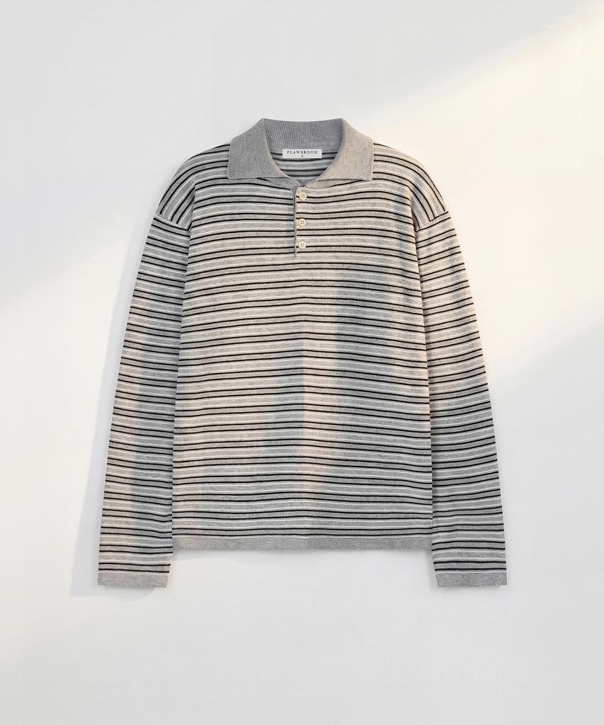 Peullojeulum Lecce Polo Cotton Knit Gray