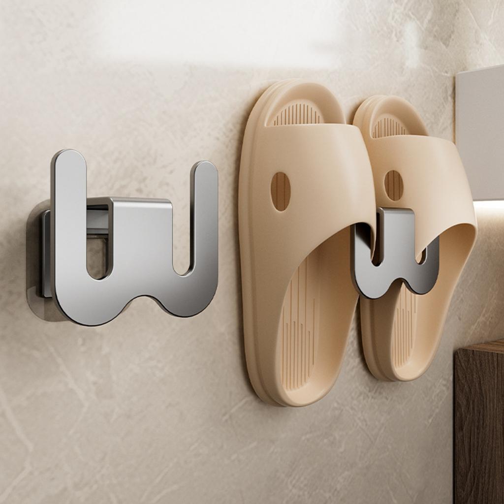 Slippers Rack No Punching Bathroom Simple Slipper Hook Toilet Drainage Rack Wall Mounted Bedroom Neat Storage Shoe Drying Rack